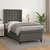 Vidaxl Box spring postelja z vzmetnico siv 90x190 cm umetno usnje