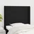 Vidaxl Vzglavje z ušesi črno 93x16x118/128 cm blago