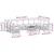 Set vanjskih sofa 8 pcs Bijela i Krem 59 x 59 x 37 cm Poliester