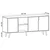 Hanah Home komoda Latina Modern 180, 180 cm, hrast Sapphire