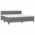 vidaXL Box spring postelja z vzmetnico LED temno siva 200x200 cm blago