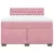 Vidaxl Box spring postelja z vzmetnico roza 140x190 cm žamet