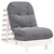 Futon na razvlačenje s madracem bijeli 60x206x11 cm borovina