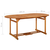Vrtni blagovaonski stol 180 x 90 x 75 cm masivno bagremovo drvo