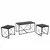 Hanah Home Defne Set Klub stolova, 3 komada, Crni