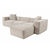 ATELIER DEL SOFA Ugaona garnitura Lora (L1 O1 1R POUFFE ) Mocha