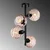 Opviq Luster Benek-15-14493, 40x40x55cm, IP20, Crno-rozi