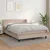 Vidaxl Box spring postelja z vzmetnico kapučino 140x200cm umetno usnje