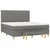 Vidaxl Box spring postelja z vzmetnico temno siva 180x200 cm blago