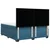 Vidaxl Box spring postelja z vzmetnico modra 200x200 cm žamet
