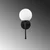 Opviq Zidna lampa E27 Max 40W, Crna
