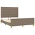 Greatstore Posteljni okvir z vzglavjem taupe 140x200 cm blago