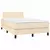 Vidaxl Box spring postelja z vzmetnico LED krem 120x200 cm blago