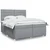 Vidaxl Box spring postelja z vzmetnico svetlo siva 200x200 cm blago