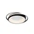 Brilagi - LED prigušiva stropna svetiljka IRIS LED/84W/230V 47x51 cm crna + daljinski upravljač
