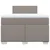 Vidaxl Box spring postelja z vzmetnico taupe 120x200 cm blago