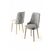 HANAH HOME Set 4 stolice Newa Grey Gold