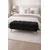 Hanah Home Sara tapacirana klupa s prostorom za odlaganje 90 × 45 × 35 cm, crna
