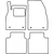 Textile car mats Saab 9-5 2010-2012