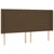 Vidaxl Box spring postelja z vzmetnico LED temno rjava 160x200cm blago
