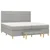 Vidaxl Box spring postelja z vzmetnico svetlo siva 200x200 cm blago