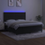 VIDAXL Box spring postelja z vzmetnico LED črna 180x200 cm ž