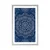 Plakat s paspartujem modra Mandala z abstraktnim vzorcem - 20x30 silver