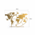 WALLXPERT Stona dekoracija World Map Gold