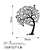 Wallity Zidna dekoracija Lonely Tree, 56x70cm, Crna