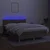Vidaxl Box spring postelja z vzmetnico LED taupe 140x190 cm blago