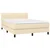 Vidaxl Box spring postelja z vzmetnico krem 140x190 cm blago