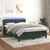 Vidaxl Box spring postelja z vzmetnico LED tem. zelena 140x190cm žamet