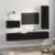 Set TV komoda s ladicama 4 pcs Crni hrast Konstruirano drvo
