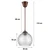 Brilagi - LED luster na sajli R GLASS 1xE27/60W/230V prečnik 25 cm braon/dimno siva
