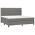 vidaXL Box spring postelja z vzmetnico temno siva 200x200 cm blago