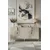 Hanah Home komoda Meyra 180, 180 cm, bela / travertin / srebrna