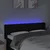 Vidaxl LED posteljno vzglavje črno 147x16x78/88 cm blago