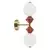 LED zidna lampa FLORES 2xLED/5W/230V zlatna/braon