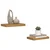 Polica na zidu 2 pcs Bež 40 x 23,5 x 4 cm Konstruirano drvo