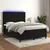 Vidaxl Box spring postelja z vzmetnico LED črna 140x190 cm žamet
