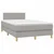 Vidaxl Box spring postelja z vzmetnico svetlo siva 120x200 cm blago