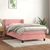 Vidaxl Box spring postelja z vzmetnico roza 90x190 cm žamet
