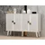 Hanah Home Komoda Ahart 120x80x30cm Belo-Zlatna