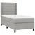 Vidaxl Box spring postelja z vzmetnico svetlo siv 100x200 cm blago