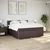 Vidaxl Box spring postelja z vzmetnico temno rjava 180x200 cm blago
