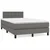 Vidaxl Box spring postelja z vzmetnico LED siva 120x190 cm um. usnje