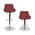 INLEA Barski stol 2 kosa BELLO – burgundy