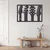 WallXpert metalni zidni ukras 5068, vratovi četiri gitare u ramu, 61 x 41 cm, crni