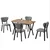 HANAH HOME Set Trpezarijski sto i 4 stolice Elma Grey Walnut
