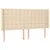 Vidaxl Box spring postelja z vzmetnico LED krem 160x200 cm blago